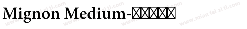 Mignon Medium字体转换
